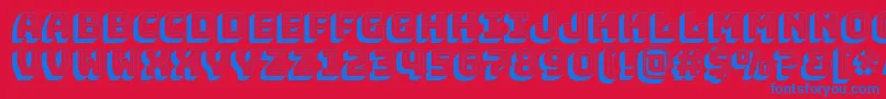 BungeeshadeRegular-fontti – siniset fontit punaisella taustalla