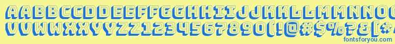 BungeeshadeRegular Font – Blue Fonts on Yellow Background
