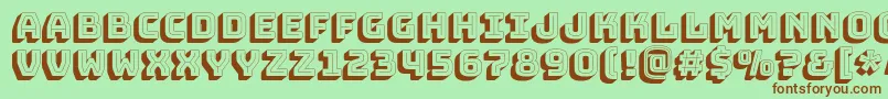 BungeeshadeRegular-fontti – ruskeat fontit vihreällä taustalla