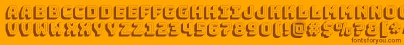 Weitere Informationen zur BungeeshadeRegular-Schriftart BungeeshadeRegular-Schriftart – Braune Schriften auf orangefarbenem Hintergrund