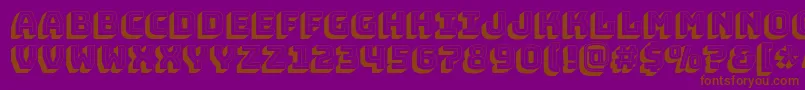 フォントBungeeshadeRegular – 紫色の背景に茶色のフォント