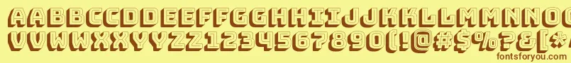 BungeeshadeRegular Font – Brown Fonts on Yellow Background
