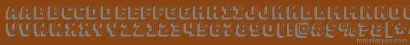 フォントBungeeshadeRegular – 茶色の背景に灰色の文字