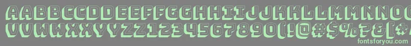 BungeeshadeRegular Font – Green Fonts on Gray Background