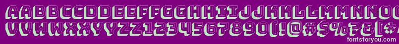 BungeeshadeRegular Font – Green Fonts on Purple Background