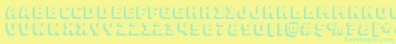 BungeeshadeRegular Font – Green Fonts on Yellow Background