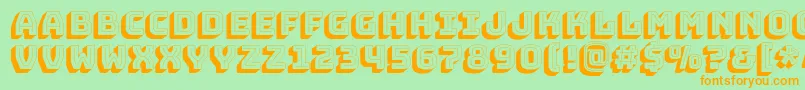 BungeeshadeRegular Font – Orange Fonts on Green Background