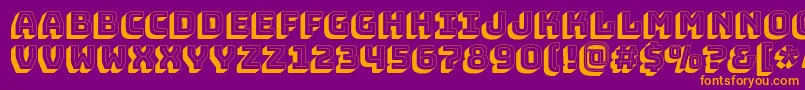 BungeeshadeRegular Font – Orange Fonts on Purple Background