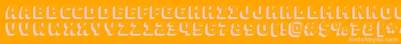 BungeeshadeRegular-Schriftart – Rosa Schriften auf orangefarbenem Hintergrund