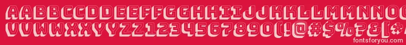 BungeeshadeRegular Font – Pink Fonts on Red Background