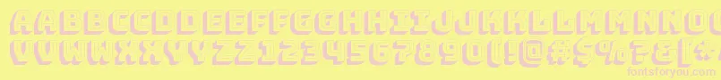 BungeeshadeRegular-Schriftart – Rosa Schriften auf gelbem Hintergrund