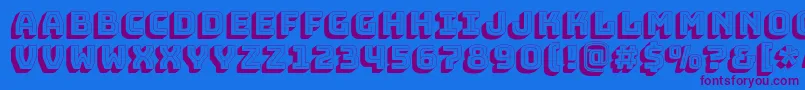 BungeeshadeRegular Font – Purple Fonts on Blue Background
