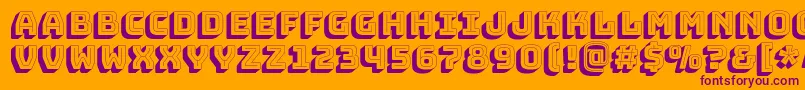 BungeeshadeRegular Font – Purple Fonts on Orange Background