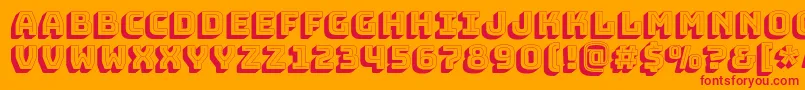 BungeeshadeRegular Font – Red Fonts on Orange Background