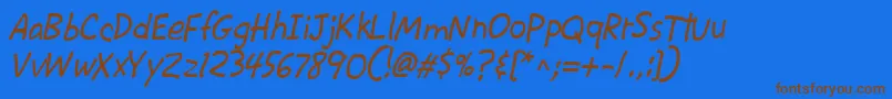 Подробнее о шрифте CacKrazyLegs Шрифт CacKrazyLegs – коричневые шрифты на синем фоне