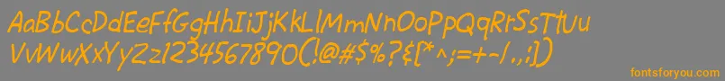 CacKrazyLegs Font – Orange Fonts on Gray Background
