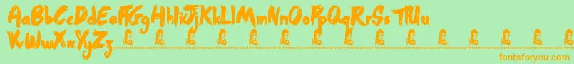 StreetSound Font – Orange Fonts on Green Background