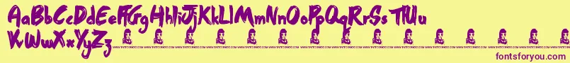 StreetSound Font – Purple Fonts on Yellow Background