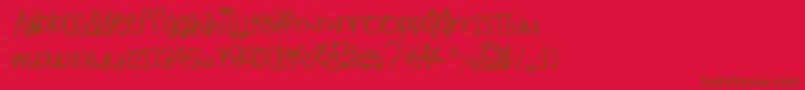 Jetskisinsummer Font – Brown Fonts on Red Background
