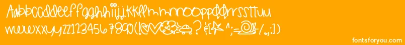 Jetskisinsummer Font – White Fonts on Orange Background
