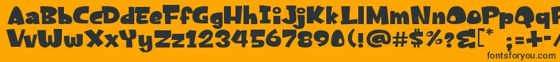 FrancisNico Font – Black Fonts on Orange Background