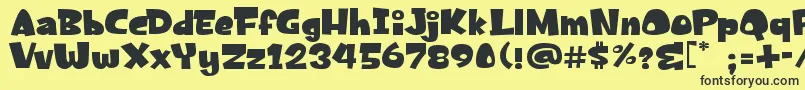 FrancisNico Font – Black Fonts on Yellow Background