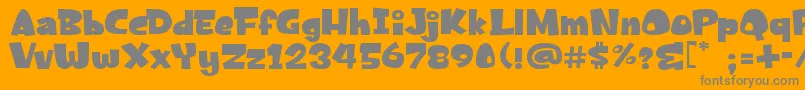 FrancisNico Font – Gray Fonts on Orange Background