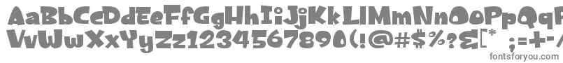 FrancisNico-fontti – harmaat kirjasimet valkoisella taustalla