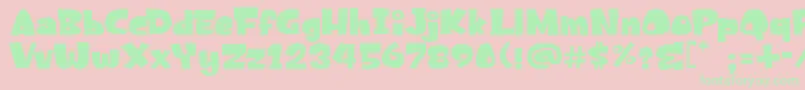 FrancisNico Font – Green Fonts on Pink Background