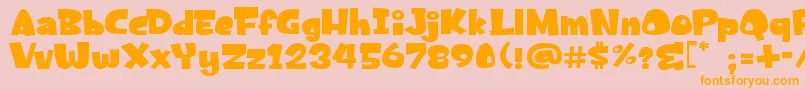 FrancisNico Font – Orange Fonts on Pink Background