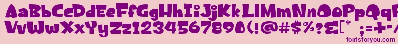 FrancisNico Font – Purple Fonts on Pink Background