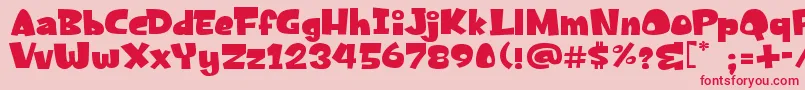 FrancisNico Font – Red Fonts on Pink Background