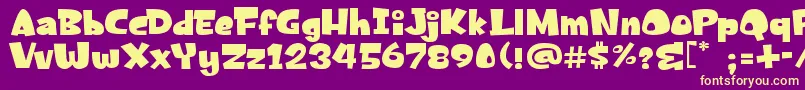 FrancisNico Font – Yellow Fonts on Purple Background