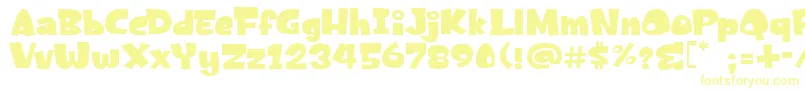 FrancisNico Font – Yellow Fonts on White Background