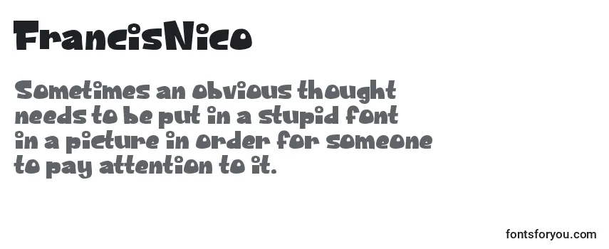 Review of the FrancisNico Font