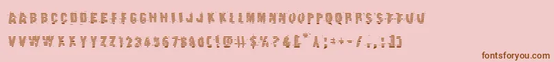 Earthshakegrad Font – Brown Fonts on Pink Background