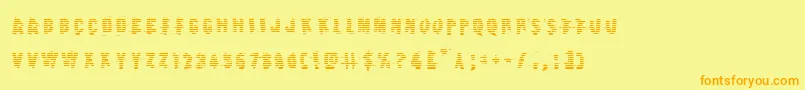 Earthshakegrad Font – Orange Fonts on Yellow Background