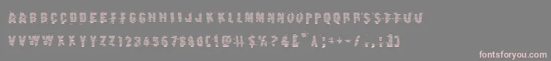 フォントEarthshakegrad – 灰色の背景にピンクのフォント
