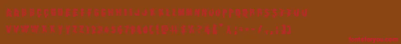 Earthshakegrad Font – Red Fonts on Brown Background