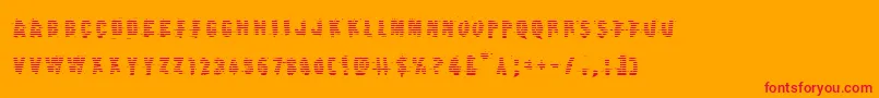 Earthshakegrad Font – Red Fonts on Orange Background