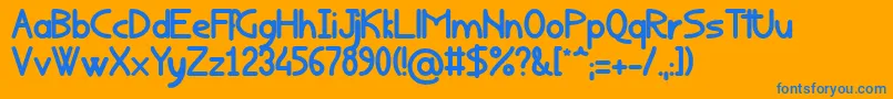 RondouillardGras Font – Blue Fonts on Orange Background