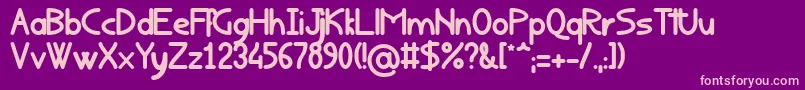 RondouillardGras Font – Pink Fonts on Purple Background