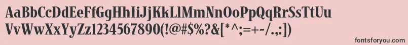 JimbostdCondensed Font – Black Fonts on Pink Background