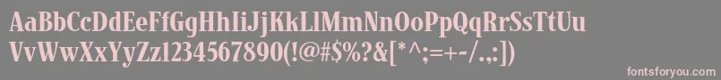 フォントJimbostdCondensed – 灰色の背景にピンクのフォント