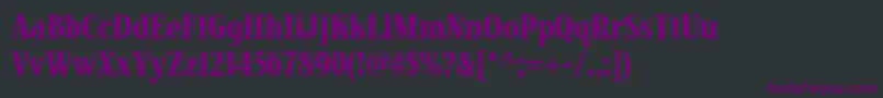 フォントJimbostdCondensed – 黒い背景に紫のフォント
