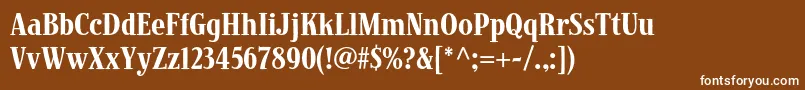 JimbostdCondensed Font – White Fonts on Brown Background