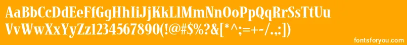 JimbostdCondensed Font – White Fonts on Orange Background