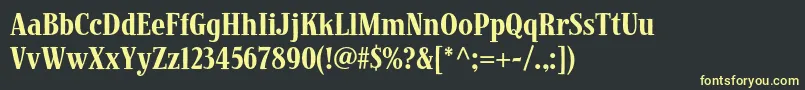 JimbostdCondensed Font – Yellow Fonts on Black Background