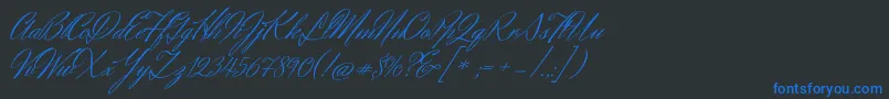HerrvonmuellerhoffRegular Font – Blue Fonts on Black Background