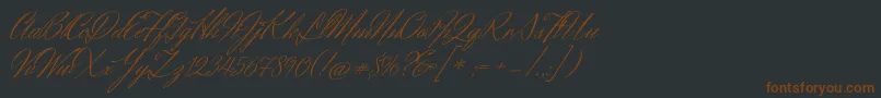 HerrvonmuellerhoffRegular Font – Brown Fonts on Black Background